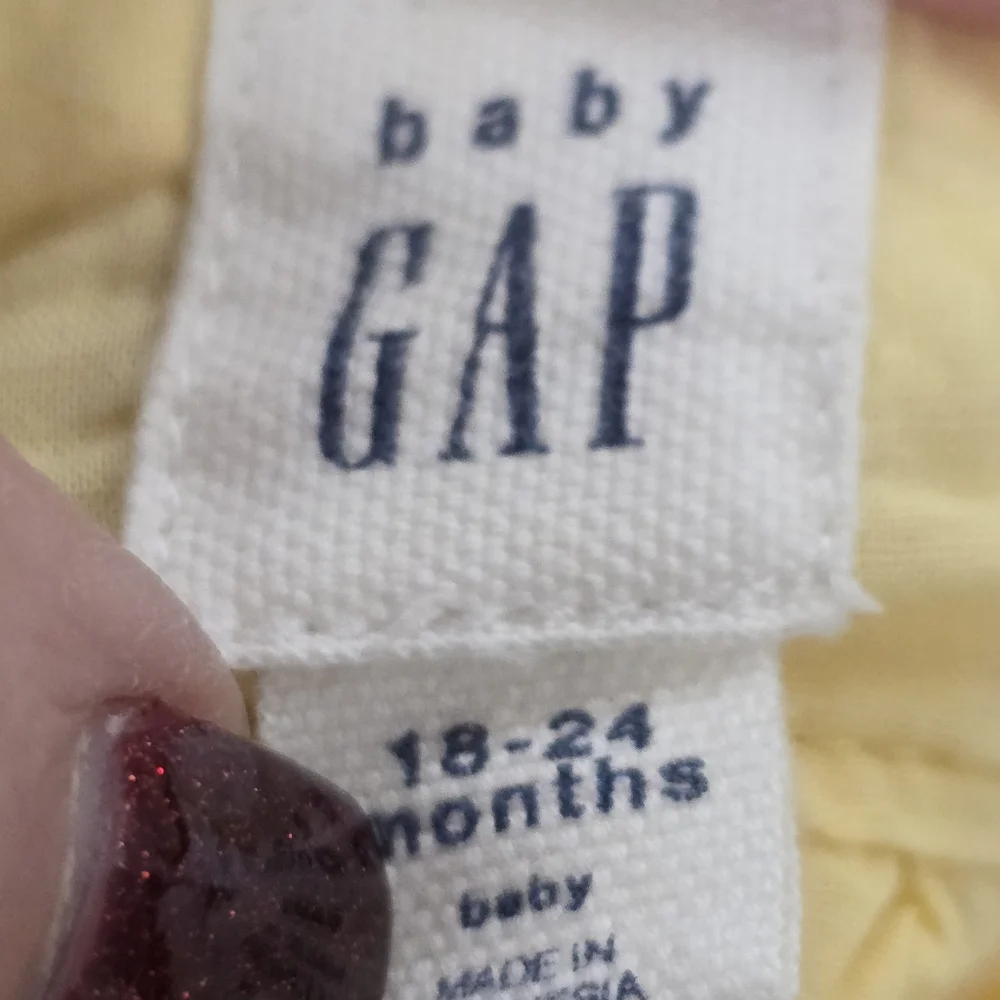 GAP Baby Ice Cream Print Dress Yellow 18-24M Summer Sundress Toddler Cotton